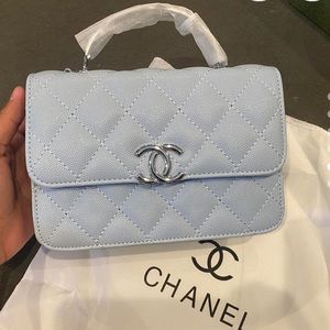 Light blue C H A N E L  bag